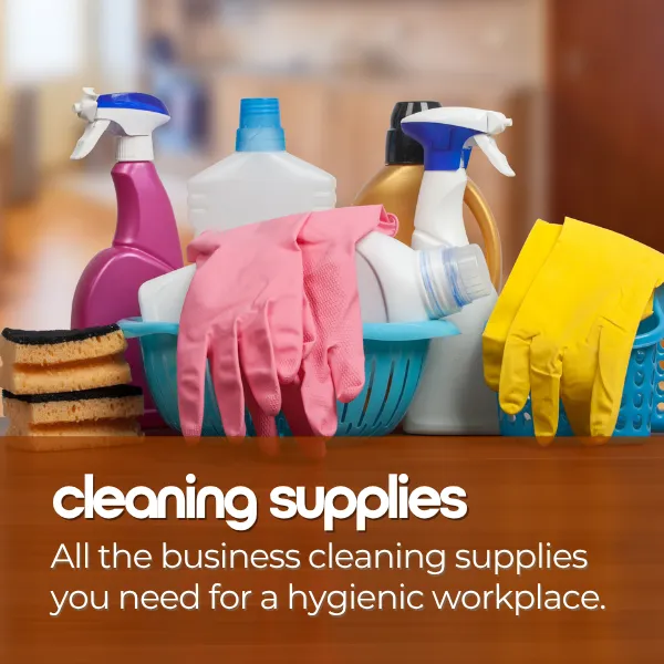 All the business cleaning supplies you need for a hygienic workplace.